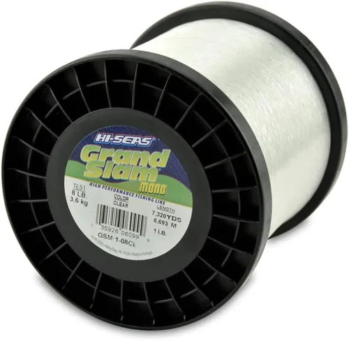 Miniatura 60 de Sedal de Pesca de Monofilamento HI-SEAS Grand Slam - Fuerte y Resistente a la Abrasión en Transparente, Rosa, Verde, Azul Ahumado, Amarillo