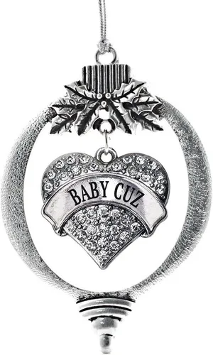 Miniatura 69 de Inspired Silver - Adorno con dije de hermana gemela - Adornos navideños de plata con circonitas cúbicas