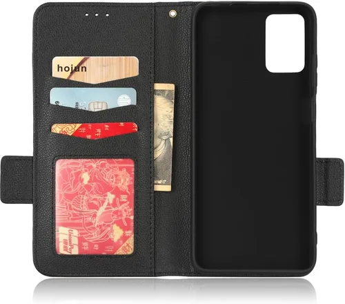 Miniatura 5 de Funda de piel sintética compatible con Motorola Moto E22 4G, funda de piel sintética compatible con Motorola Moto E22i 4G, color negro