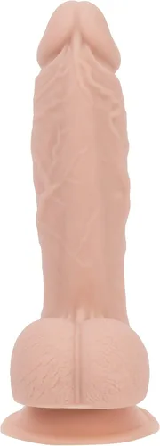 Pure Love Consolador texturizado del silicón de 7.5 pulgadas con la ventosa, color beige, juguete sexual adulto