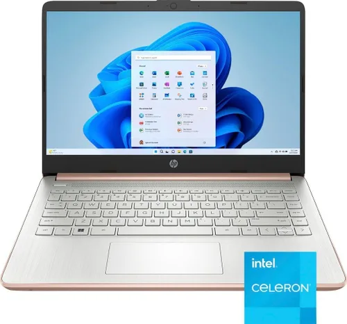 Miniatura 2 de HP Portátil con pantalla HD de 14 pulgadas (1366 x 768), Intel Celeron N4120, 1.1 GHz, memoria de 4 GB, eMMC de 128 GB, Windows 11 Home en modo S