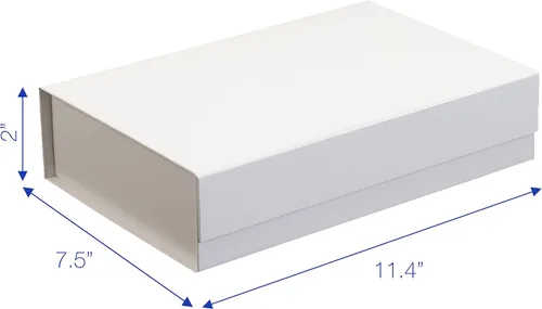 Miniatura 3 de 4 cajas de regalo con tapas de 11.4 x 7.5 x 2 pulgadas, mate, plegable, con cierre magnético, para regalos, padrinos de boda y damas de honor