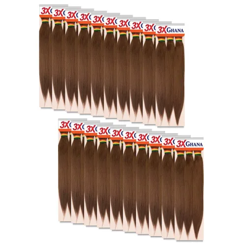 Miniatura 27 de REALISTIC - Paquete múltiple. Trenzas preestiradas X-Pression 3X Ghana de 50 pulgadas, 100% Kanekalon, fáciles de trenzar sin picazón