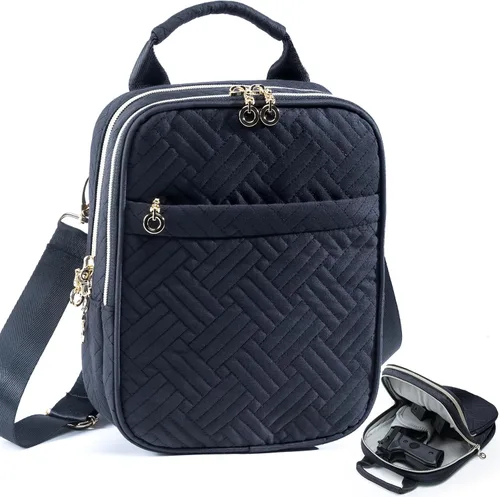 Estuche suave para pistola, bolsa para arma para mujeres, bolsa para pistola CCW, bolsa para arma con bandolera, funda para transporte oculto de