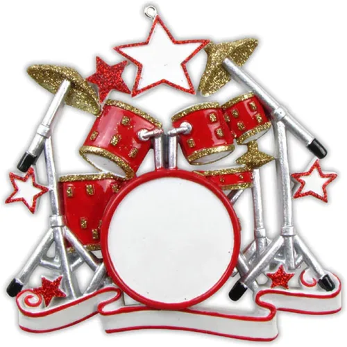 Miniatura 6 de Adorno navideño personalizado de animadora, baile y banda (negro)