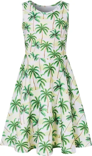 Miniatura 28 de Funnycokid Vestido de Sirena para Niñas, Sin Mangas, de Verano, para Cumpleaños, de Fiesta con Volantes, Ropa de 4 a 13 Años