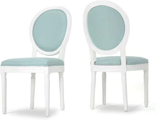Miniatura 18 de Christopher Knight Home Phinnaeus Silla de comedor de tela beige de poliéster (juego de 2), juego de 2 piezas