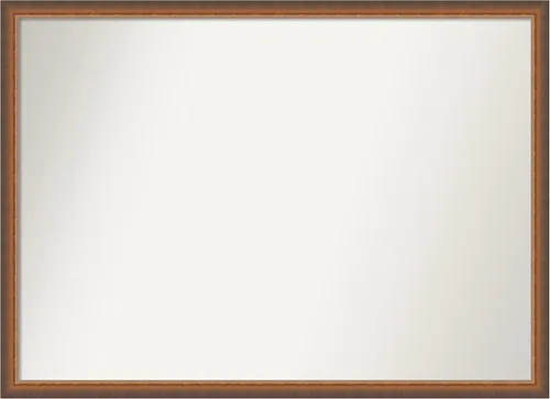 Miniatura 10 de Amanti Art Espejo de pared de madera no biselada (29 x 40 pulgadas), marco de bronce antiguo, espejo de baño bronce, XL