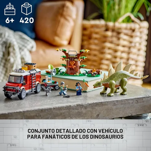 Miniatura 2 de LEGO Jurassic World Misiones de Dinosaurios: Set de Construcción del Descubrimiento del Estegosaurio - Set de Juguetes de Dinosaurios para Jugar