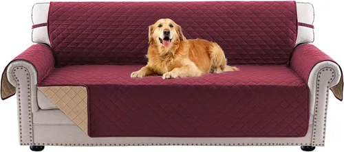 Miniatura 24 de PrinceDeco Funda de sofá para perros, lavable y reversible, apta para mascotas, resistente al agua, protector de muebles con correas elásticas