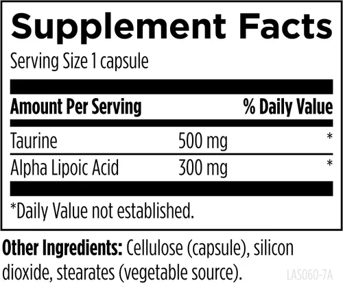 Miniatura 2 de Designs for Health Ácido lipoico Supremo - 300 mg de ácido alfa lipoico con taurina - Suplemento vegano sin OMG ALA (60 cápsulas)