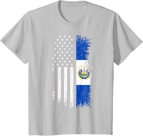 Miniatura 32 de Camiseta de la bandera de Estados Unidos salvadoreño - Camiseta de El Salvador USA