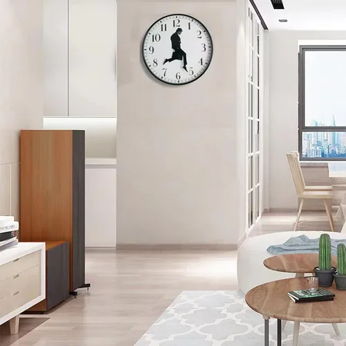 Miniatura 3 de TANKRIN Ministry of Silly Walks - Reloj de pared para dormitorio, cocina, sala de estar, regalo novedoso para decoración del hogar (negro)