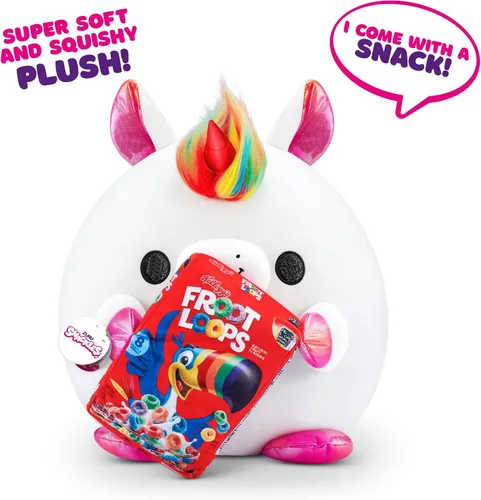 Miniatura 2 de ZURU Snackles (Froot Loops) - Peluche de unicornio de gran tamaño de 14 pulgadas por ZURU, felpa ultra suave, peluche coleccionable con marcas