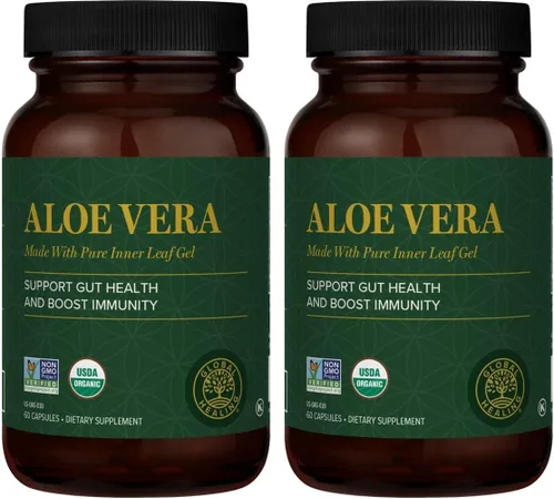 Miniatura 7 de Global Healing Aloe Vera - Suplemento orgánico bio-activo de hojas - Fórmula concentrada de 200 veces con la mayor concentración de acemanano