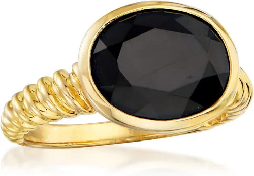 Miniatura 4 de Ross-Simons Black Onyx Ring in 18kt Gold Over Sterling