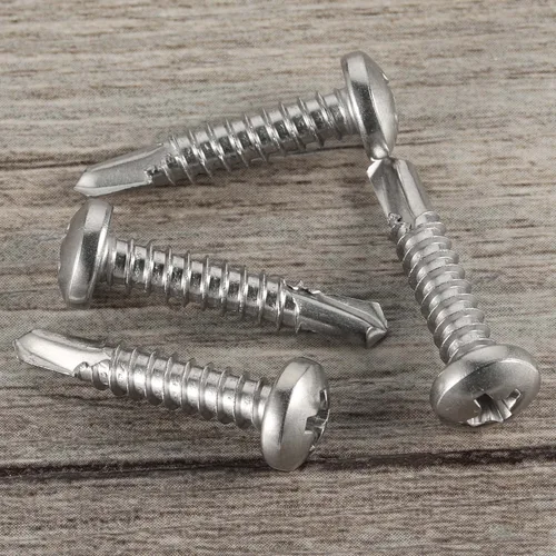 Miniatura 7 de Mellewell Tornillos autoperforantes de cabeza plana #10 x 3/4" (1/2" a 2-1/2" disponibles), tornillos autoperforantes de chapa de acero inoxidable