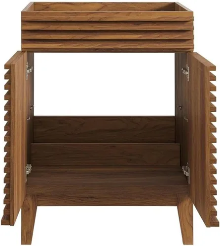 Miniatura 5 de Modway Gabinete de tocador de baño Render en negro - Lavabo no incluido