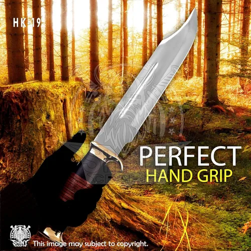 Miniatura 2 de SHINY CRAFTS® - Cuchillo Bowie coleccionable – Regalo estilo cocodrilo para él, ideal para camping, exhibición y entusiastas de los cuchillos