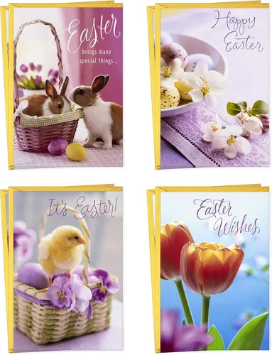 Hallmark Surtido de tarjetas de Pascua, conejitos de Pascua (8 tarjetas con sobres)