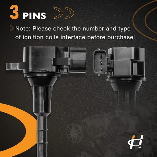 Miniatura 5 de Paquetes de bobina de encendido HQPASFY, Compatibles con Infiniti G35/FX35/M35 2003-2008, Nissan 350Z 2003-2006 3.5L V6, Reemplaza # 22448-AL61C