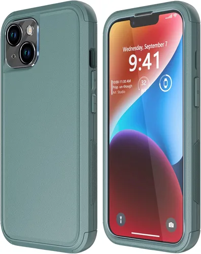 Miniatura 25 de Diverbox Funda para iPhone 14 [a prueba de golpes] [a prueba de caídas] [protector de pantalla de vidrio templado], funda de protección resistente