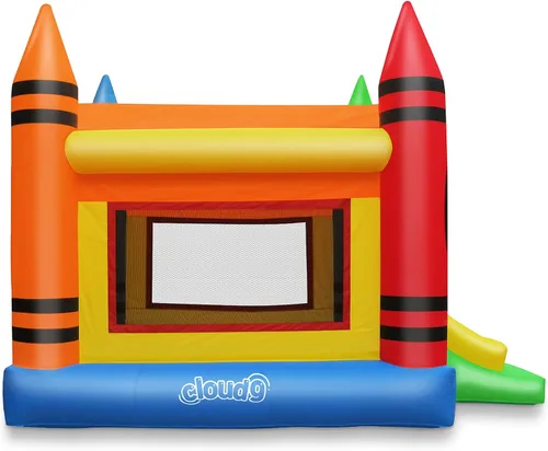 Miniatura 3 de Cloud 9 Casa de rebote de crayón con tobogán, gorila inflable grande para niños, sin ventilador