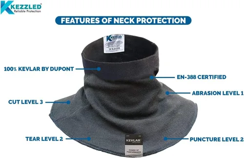 Miniatura 3 de Protector de cuello de soldadura, resistente a cortes, arañazos, calor y llamas, polaina para el cuello, hecho de 100%