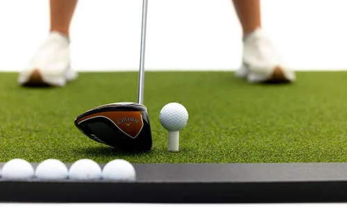 Miniatura 3 de Dura-Pro Alfombrilla de golf premium de césped para interiores y exteriores. Bandeja de regalo + 3 tees