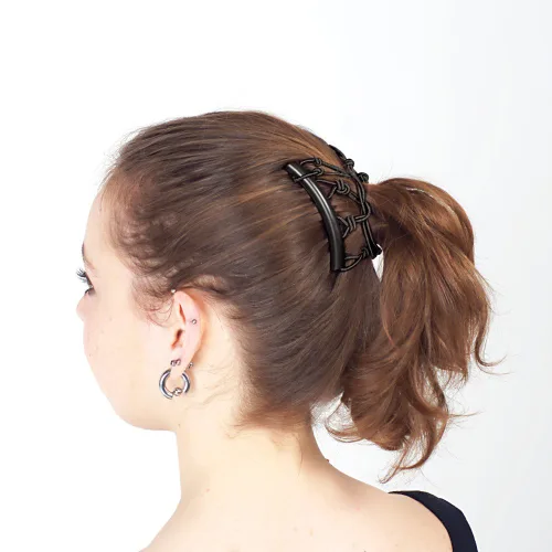 Miniatura 2 de Paquete de 2 Peines Cómodos Originales - Peine Doble para Cabello Fino, Delgado y Ondulado - Peinados de Cola de Caballo Fáciles y Recogidos