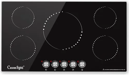 Miniatura 10 de Placa de inducción de 30 pulgadas, placa de cocina eléctrica de 4 quemadores con 9 niveles de potencia, control táctil, temporizador, bloqueo