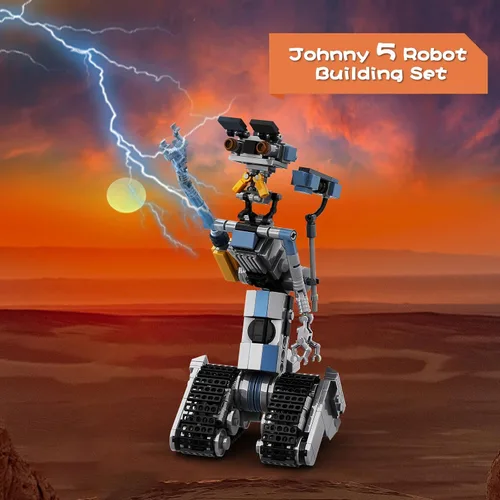 Miniatura 3 de Juego de construcción de robot Johnny 5 de 370 piezas, juguetes modelo de robot Johnny 5, compatible con Lego, juego de regalo educativo para niños