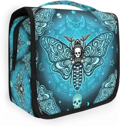 Miniatura 23 de MNSRUU Hanging Toiletry Bag Goth Bats Moons and Stars Travel Makeup bag for Toiletries Portable Travel Toiletry Organizer Cosmetic Bags with Hanging