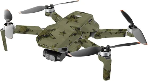 Miniatura 2 de MightySkins - Compatible con DJI Mini 2 Dron portátil – Estrella del ejército Funda protectora de vinilo duradera y única Fácil de aplicar