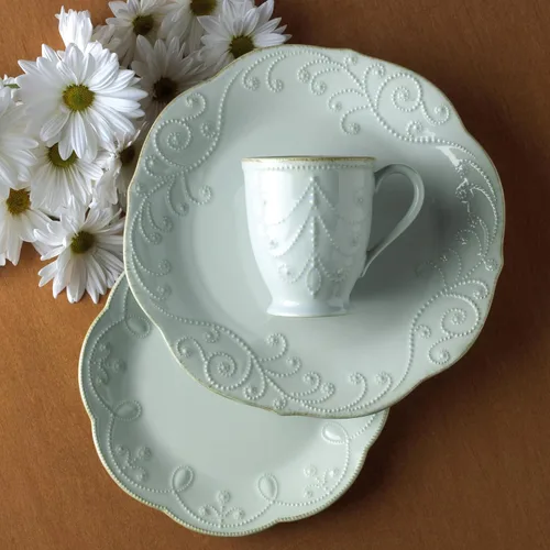 Miniatura 3 de Lenox French Perle - Juego de 4 lugares, azul hielo, 12 onzas