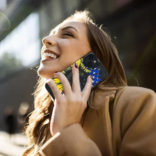 Miniatura 6 de HAOPINSH Funda tipo cartera para iPhone 13 con tarjetero y diseño de girasoles de bandera americana, tapa trasera, de piel sintética, con ranuras