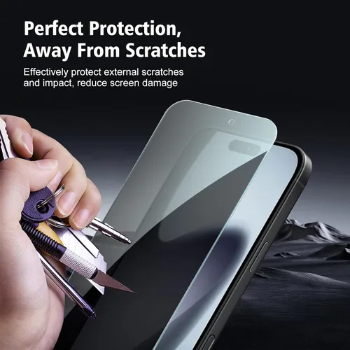 Miniatura 7 de Paquete de 2+2 protectores de pantalla de privacidad para iPhone 17 Pro Max con protector de lente de cámara, película de protección de vidrio