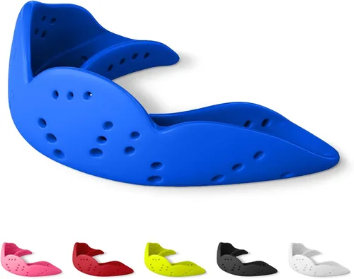 Miniatura 22 de SISU Aero - Protectores bucales 0.06 pulgadas, ajuste a la medida, protector bucal deportivo, para jóvenes y adultos, S