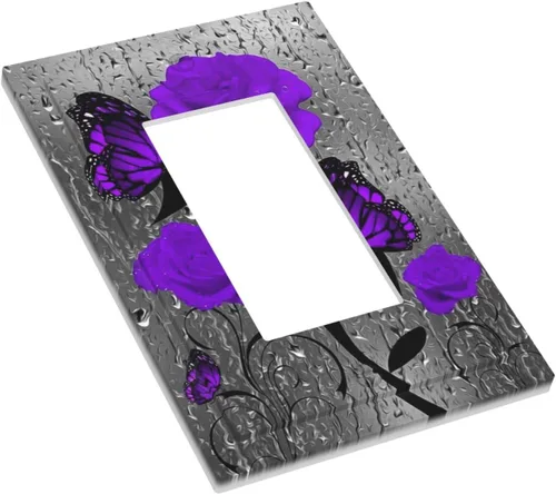 Miniatura 730 de Placa de Interruptor de Luz Azul de 1 Gang, Placa de Pared Decorativa de Palanca Individual, Cubierta de Placa de Pared de Palanca, Placa Frontal