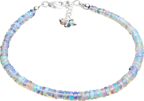 Miniatura 19 de Pulsera ajustable de plata esterlina 925 con cuentas completas para mujer, cuentas de piedras preciosas naturales, pulsera delicada, regalo