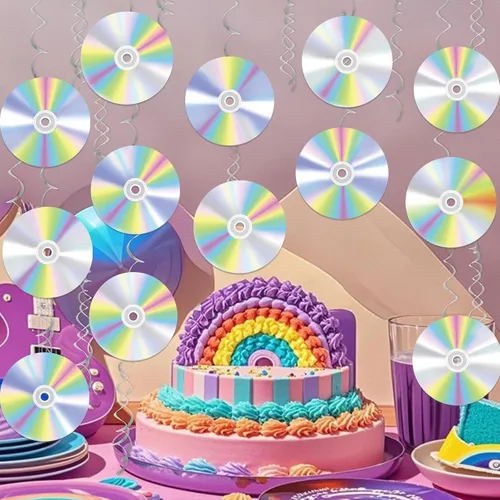 Miniatura 4 de Decoraciones de fiesta de los años 90 y 2000, remolinos colgantes con temática de los años 90, decoraciones de fiesta de cumpleaños de los años 90