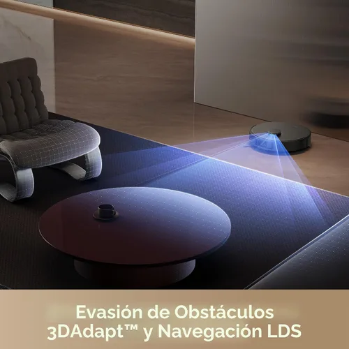 Miniatura 6 de Mova E30 Pro Plus Robot Aspirador, 19000Pa de succión, cepillo DuoRoller anti-enredos, autovaciado de 90 días sin manos, cepillo lateral extensible