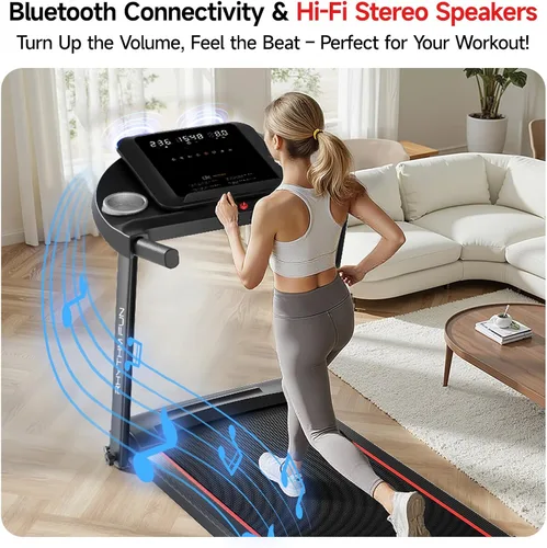 Miniatura 9 de RHYTHM FUN 8.0 MPH Treadmills for Home, Running Walking Pad Treadmill with Incline up to 8%, Foldable Treadmill with Handle Bar, Low Noise Walking