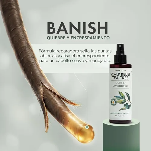 Miniatura 6 de Spray Acondicionador de Permanencia - Tratamiento del Cuero Cabelludo con Árbol de Té - Tratamiento Anti-Caspa y para Cuero Cabelludo Seco