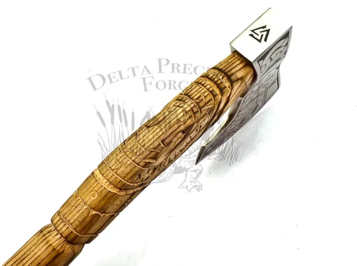 Miniatura 7 de Hacha vikinga forjada a mano de 22 pulgadas con vaina, hacha con vaina, hacha para hombres, hacha de supervivencia, hacha de campamento barbuda