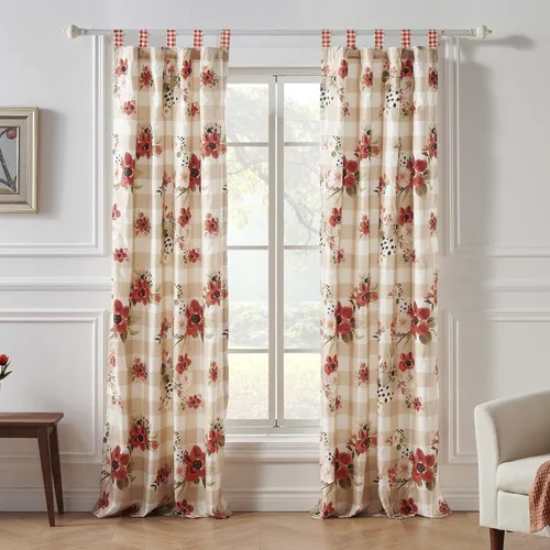 Miniatura 20 de Greenland Home Fashions Colección de Tratamiento de Ventanas, Cortinas, Volantes, Cortinajes, Paneles, Forradas con Alzapaños, 42" An x 84" L, Juego