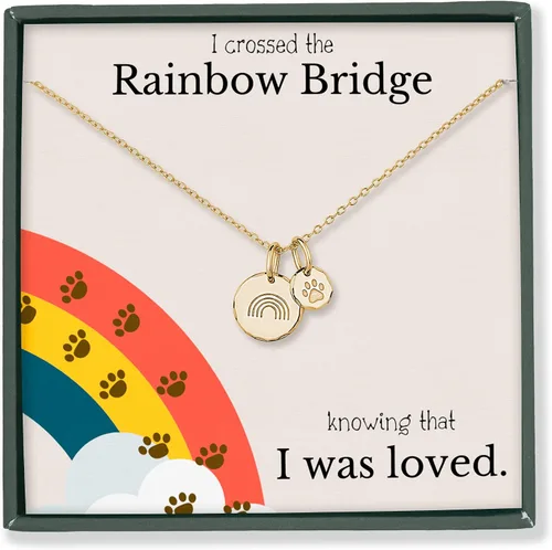 Miniatura 7 de HOPE LOVE SHINE Collar conmemorativo para mascotas de Rainbow Bridge, regalos de condolencias por la pérdida de una mascota, joyería conmemorativa