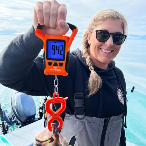 Miniatura 8 de KastKing Báscula de pescado, báscula digital flotante impermeable WideView, pantalla LCD grande de 2.5 pulgadas, capacidad de 110 libras, multimodo