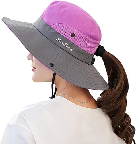 Miniatura 10 de Gorra FPS 50+ de ala ancha impermeable con protección UV para mujer