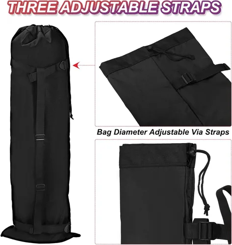 Miniatura 5 de PATIKIL Bolsa de repuesto para silla de campamento de 48 pulgadas, 1 paquete de bolsa plegable para silla de campamento 900D Oxford bolsa de Negro